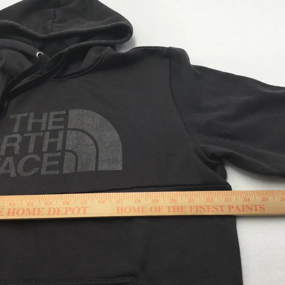 The North Face Hoodie Mens X-Large Gray Fleece Pullover Sweatshirt Logo Kangaroo